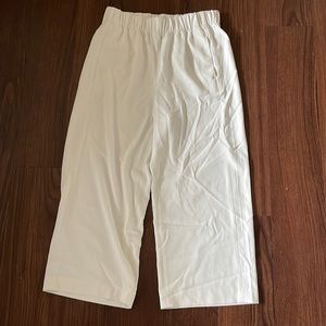 H&M High Waisted White Flowy Pant